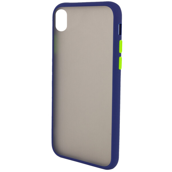 

TPU+PC чехол Color Buttons Shield для Apple iPhone X / XS (5.8") Синий
