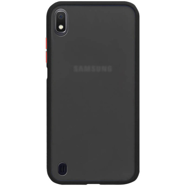 

TPU+PC чехол Color Buttons Shield для Samsung Galaxy A10 (A105F) Черный