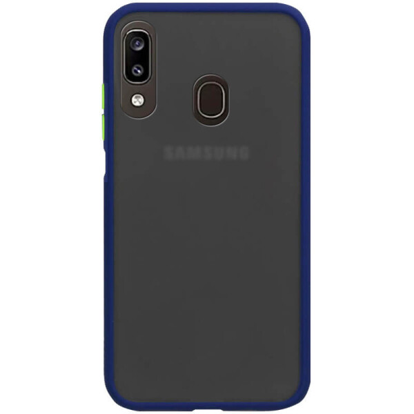 

TPU+PC чехол Color Buttons Shield для Samsung Galaxy A20 / A30 Синий