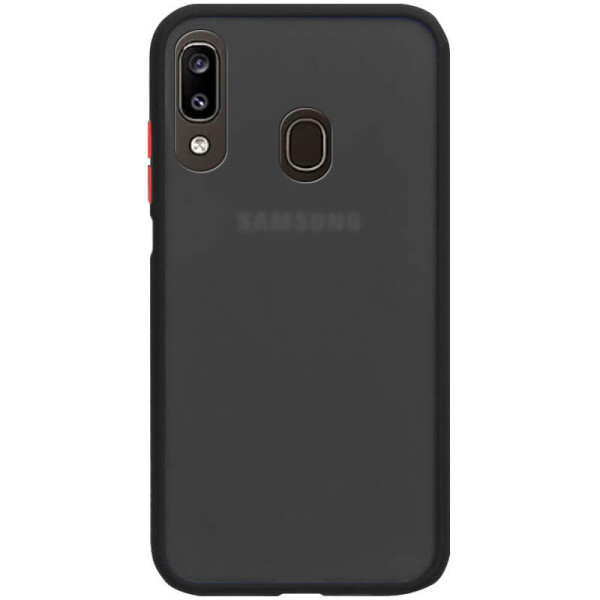 

TPU+PC чехол Color Buttons Shield для Samsung Galaxy A20 / A30 Черный