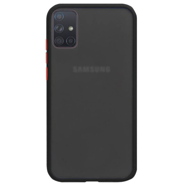 

TPU+PC чехол Color Buttons Shield для Samsung Galaxy A51 Черный
