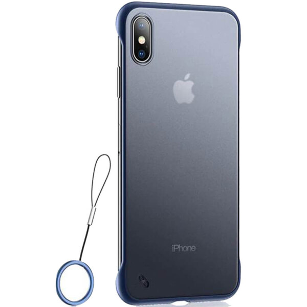 

TPU+PC чехол Daddario Edge (+ кольцо) для Apple iPhone X / XS (5.8") Синий