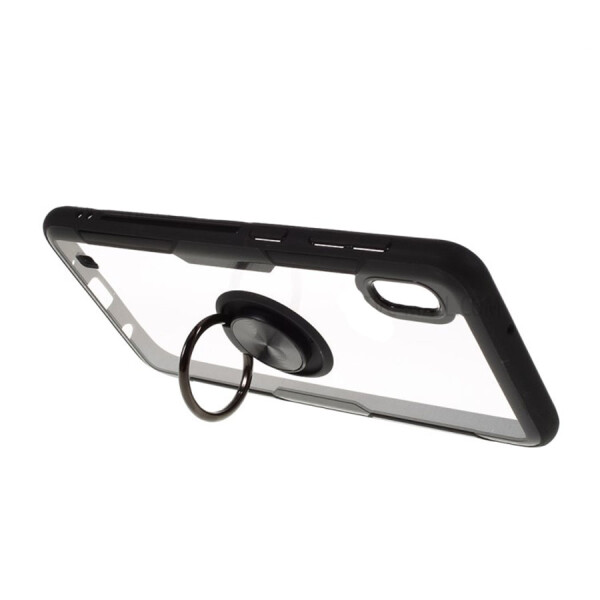 

TPU+PC чехол Deen CrystalRing под магнитный держатель для Samsung Galaxy A10 (A105F) Бесцветный / Черный