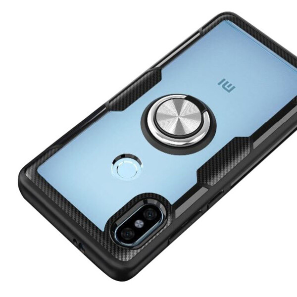

TPU+PC чехол Deen CrystalRing под магнитный держатель для Xiaomi Mi 8 Бесцветный / Черный