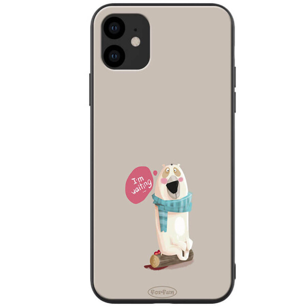 

TPU+PC чехол ForFun для Apple iPhone 11 (6.1") I am waiting / Серый