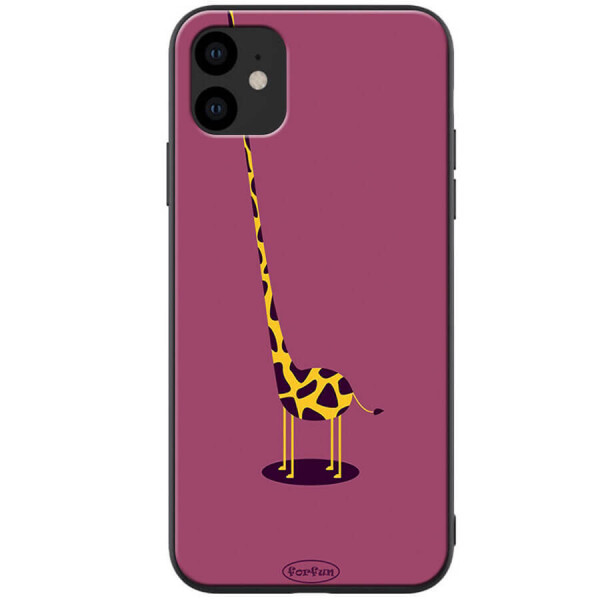 

TPU+PC чехол ForFun для Apple iPhone 11 (6.1") Жираф / Фиолетовый