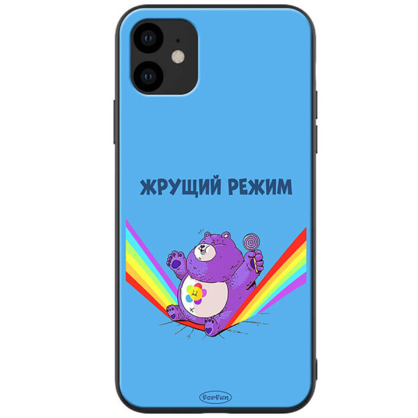 

TPU+PC чехол ForFun для Apple iPhone 11 (6.1") Жрущий режим / Синий