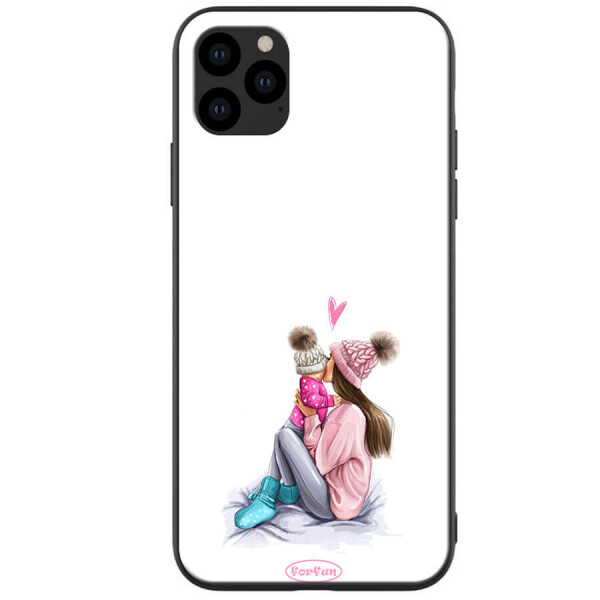 

TPU+PC чехол ForFun для Apple iPhone 11 Pro Max (6.5") Мама дочки / Белый