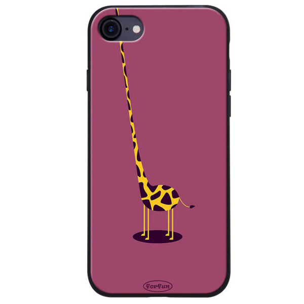 

TPU+PC чехол ForFun для Apple iPhone 7 / 8 (4.7") Жираф / Фиолетовый