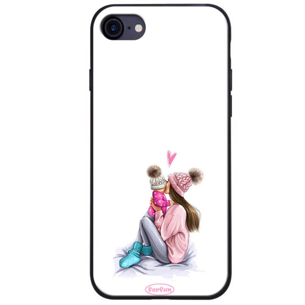 

TPU+PC чехол ForFun для Apple iPhone 7 / 8 (4.7") Мама дочки / Белый