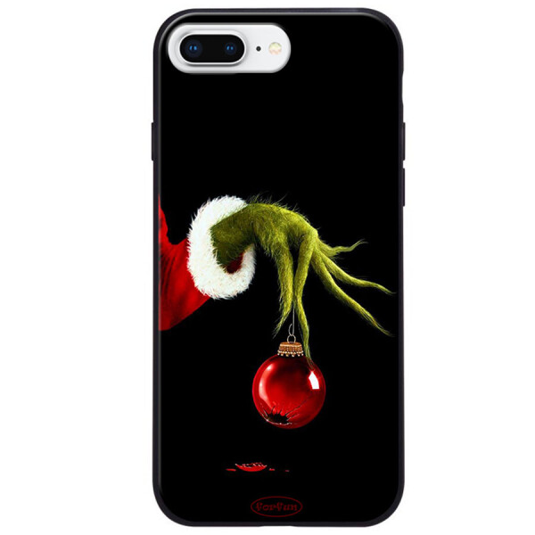 

TPU+PC чехол ForFun для Apple iPhone 7 plus / 8 plus (5.5") Гринч и елочная игрушка / Черный