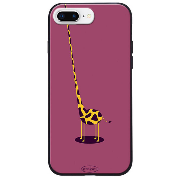 

TPU+PC чехол ForFun для Apple iPhone 7 plus / 8 plus (5.5") Жираф / Фиолетовый