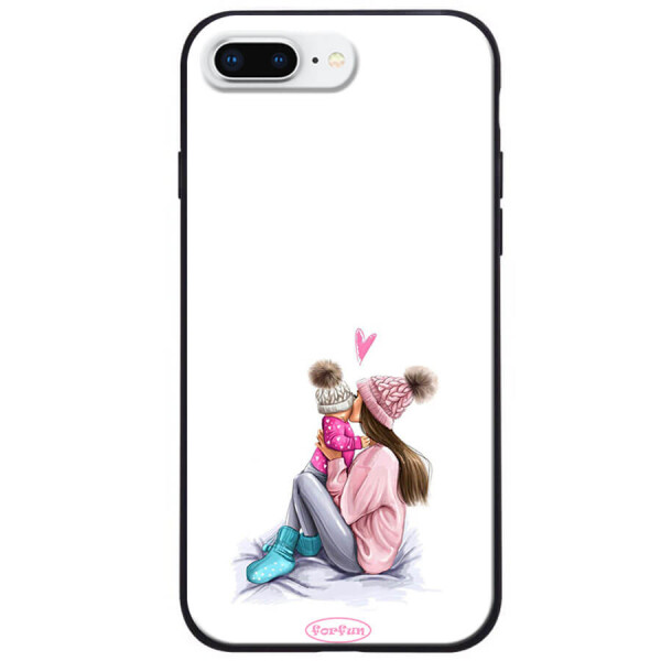 

TPU+PC чехол ForFun для Apple iPhone 7 plus / 8 plus (5.5") Мама дочки / Белый