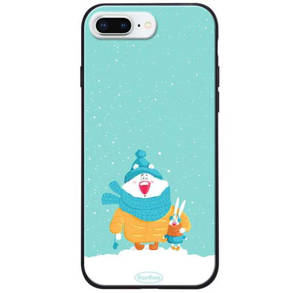 

TPU+PC чехол ForFun для Apple iPhone 7 plus / 8 plus (5.5") Медведь и заяц / Голубой
