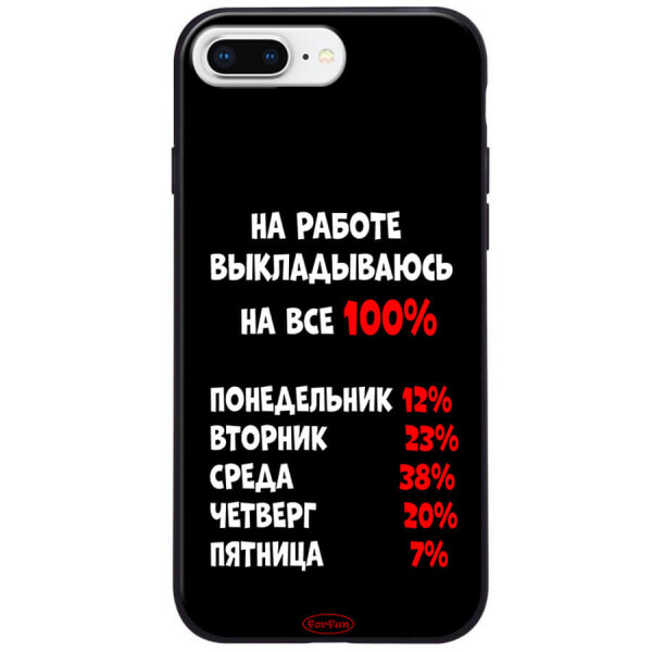 

TPU+PC чехол ForFun для Apple iPhone 7 plus / 8 plus (5.5") На работе / Черный