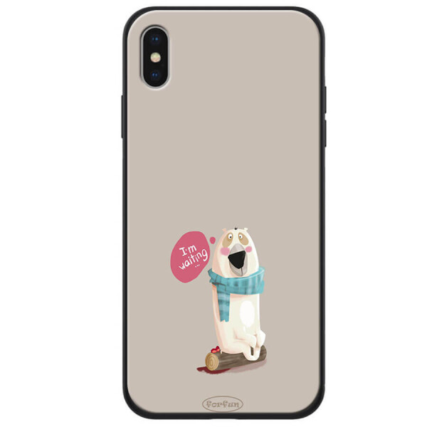 

TPU+PC чехол ForFun для Apple iPhone XS Max (6.5") I am waiting / Серый