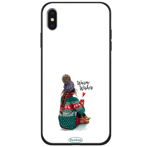 

TPU+PC чехол ForFun для Apple iPhone XS Max (6.5") Warm Wishes / Белый