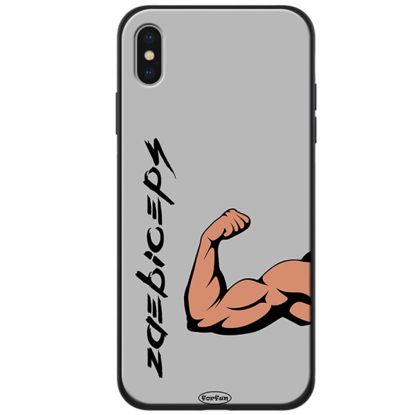 

TPU+PC чехол ForFun для Apple iPhone XS Max (6.5") Бицепс / Серый