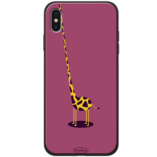 

TPU+PC чехол ForFun для Apple iPhone XS Max (6.5") Жираф / Фиолетовый