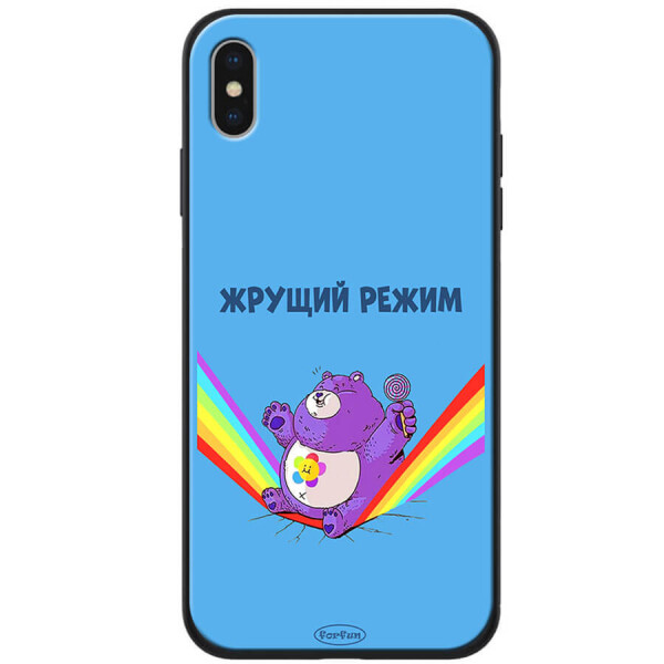 

TPU+PC чехол ForFun для Apple iPhone XS Max (6.5") Жрущий режим / Синий