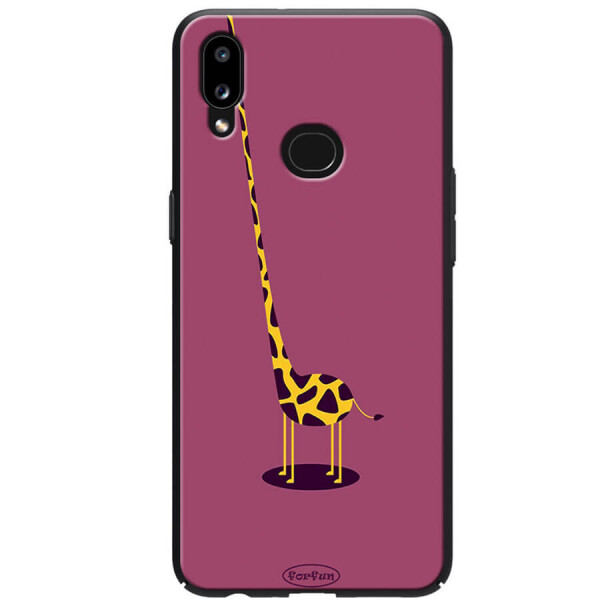 

TPU+PC чехол ForFun для Samsung Galaxy A10s Жираф / Фиолетовый