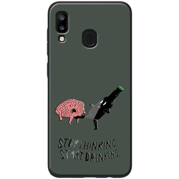 

TPU+PC чехол ForFun для Samsung Galaxy A20 / A30 Stopthinking / Серый