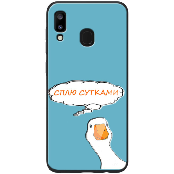 

TPU+PC чехол ForFun для Samsung Galaxy A20 / A30 Сплю сутками / Голубой