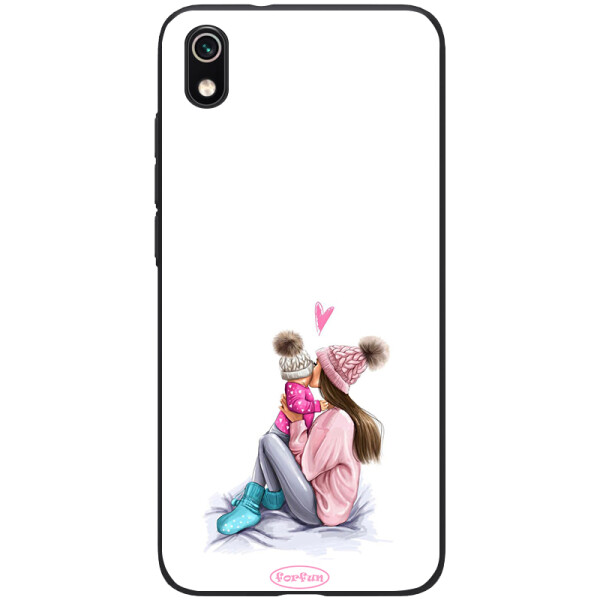 

TPU+PC чехол ForFun для Xiaomi Redmi 7A Мама дочки / Белый