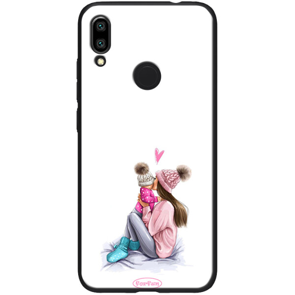 

TPU+PC чехол ForFun для Xiaomi Redmi Note 7 / Note 7 Pro / Note 7s Мама дочки / Белый