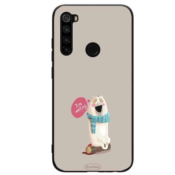

TPU+PC чехол ForFun для Xiaomi Redmi Note 8 I am waiting / Серый