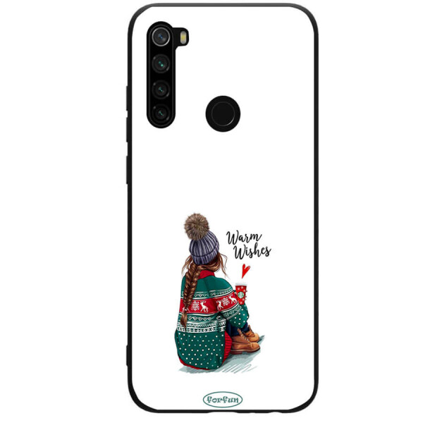 

TPU+PC чехол ForFun для Xiaomi Redmi Note 8 Warm Wishes / Белый