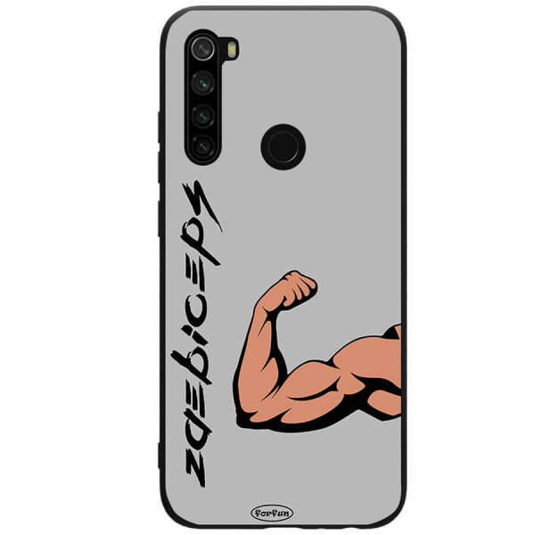 

TPU+PC чехол ForFun для Xiaomi Redmi Note 8 Бицепс / Серый