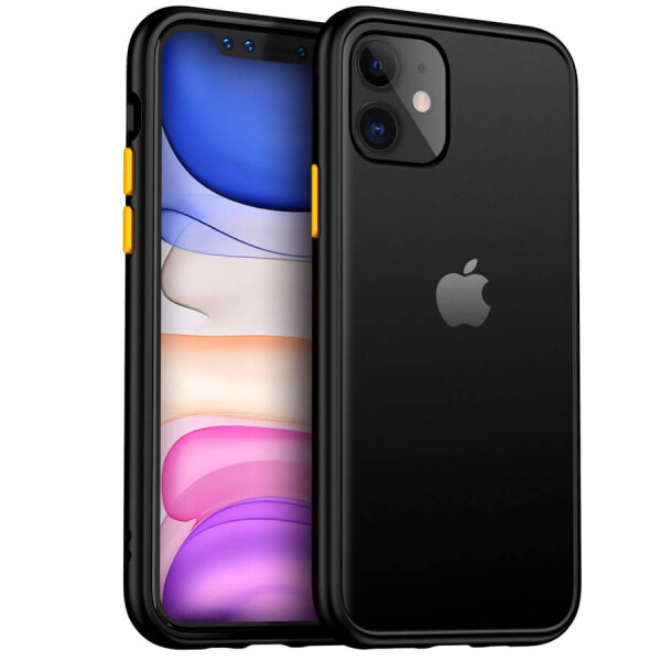 

TPU+PC чехол iPaky Matte Smooth для Apple iPhone 11 (6.1") Черный / Желтый