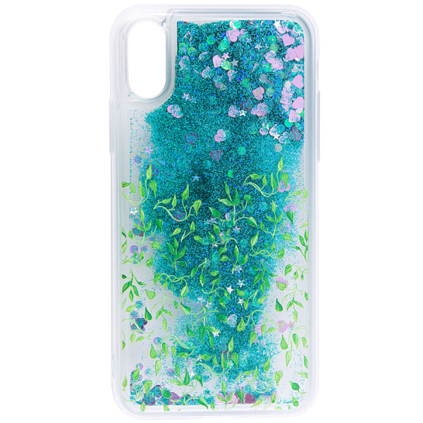 

TPU+PC чехол Liquid (glitter) для Apple iPhone X (5.8") / XS (5.8") (34) Чайные листья