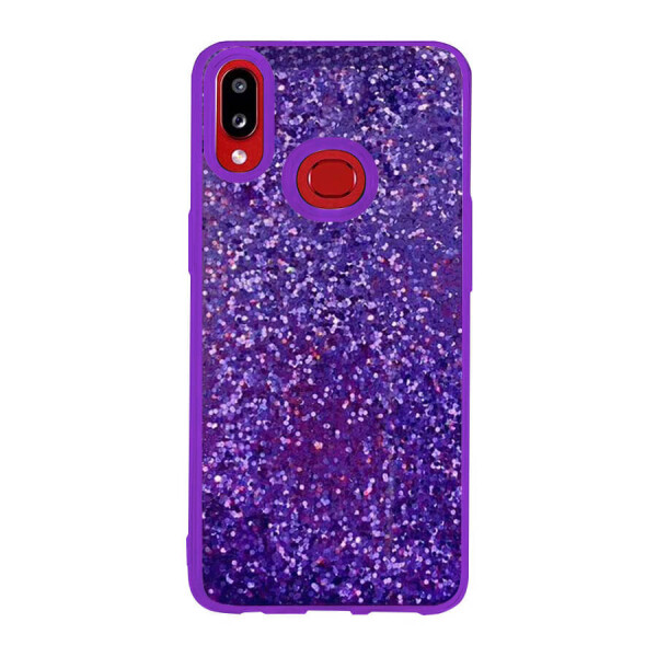 

TPU+PC чехол Sparkle (glitter) для Samsung Galaxy A10s Фиолетовый