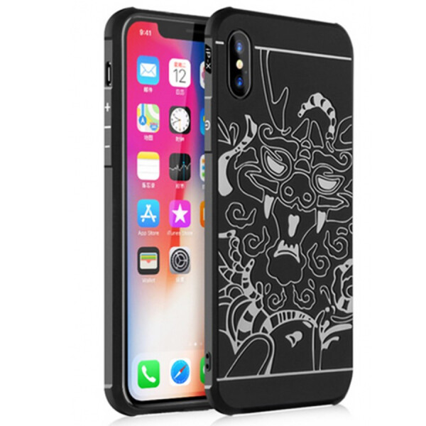 

TPU+PC чехол Черный дракон для Apple iPhone XS Max (6.5") Черный