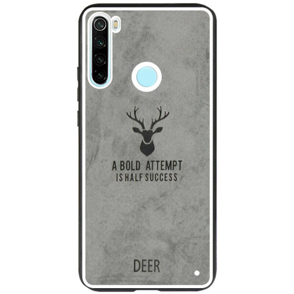 

TPU+Textile чехол Deer для Xiaomi Redmi Note 8 Серый