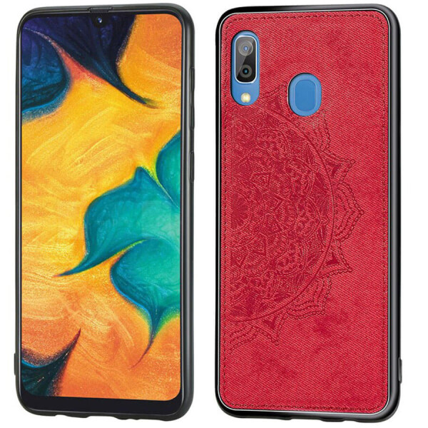 

TPU+Textile чехол Mandala с 3D тиснением для Samsung Galaxy A10s Красный