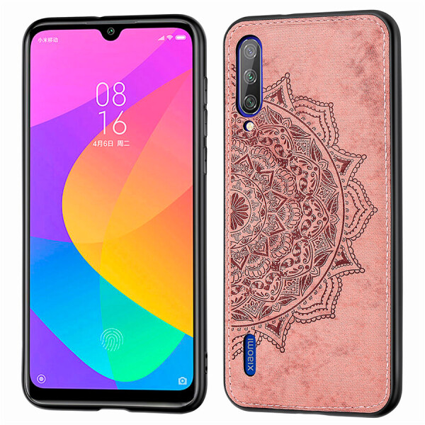 

TPU+Textile чехол Mandala с 3D тиснением для Xiaomi Mi CC9 / Mi 9 Lite Розовый