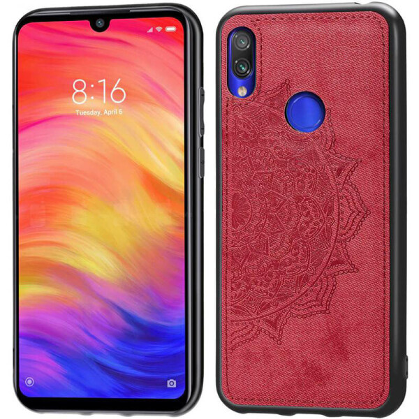

TPU+Textile чехол Mandala с 3D тиснением для Xiaomi Redmi 7 Красный