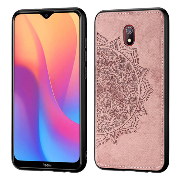 

TPU+Textile чехол Mandala с 3D тиснением для Xiaomi Redmi 8a Розовый