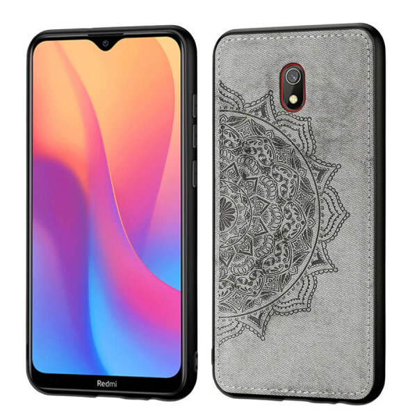 

TPU+Textile чехол Mandala с 3D тиснением для Xiaomi Redmi 8a Серый