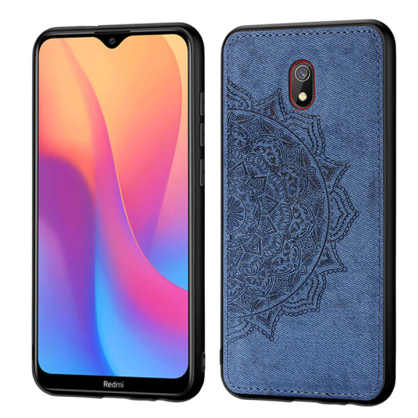 

TPU+Textile чехол Mandala с 3D тиснением для Xiaomi Redmi 8a Синий