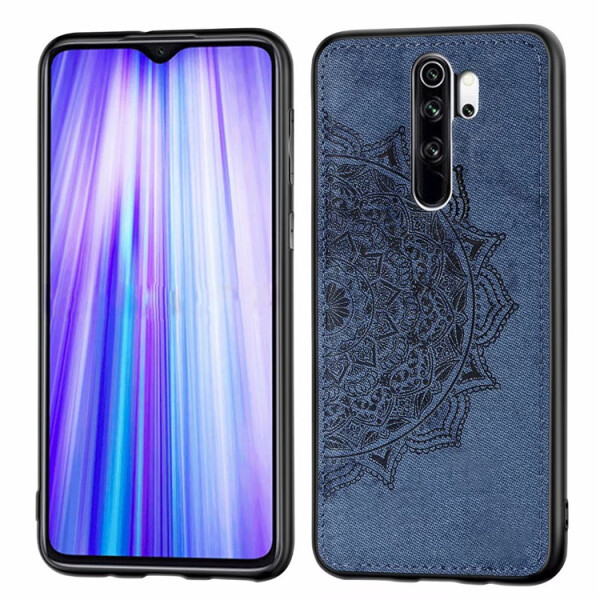 

TPU+Textile чехол Mandala с 3D тиснением для Xiaomi Redmi Note 8 Pro Синий