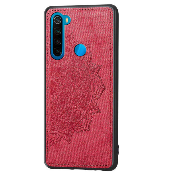 

TPU+Textile чехол Mandala с 3D тиснением для Xiaomi Redmi Note 8 Красный