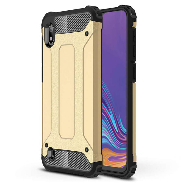 

Бронированный противоударный TPU+PC чехол Immortal для Samsung Galaxy A10 (A105F) Золотой