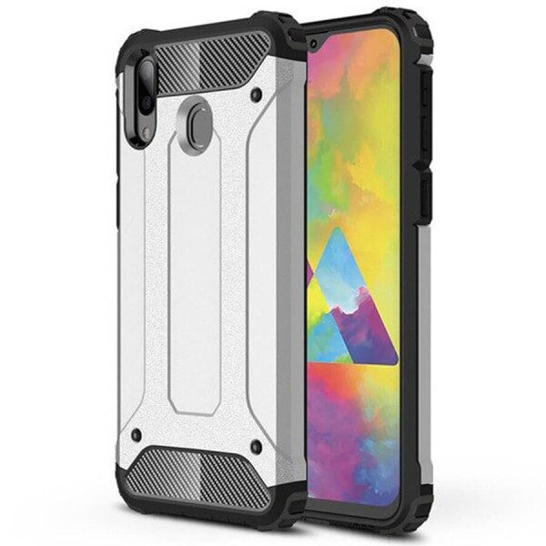 

Бронированный противоударный TPU+PC чехол Immortal для Samsung Galaxy A10s Серый / Metal slate