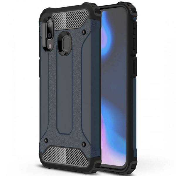 

Бронированный противоударный TPU+PC чехол Immortal для Samsung Galaxy A40 (A405F) Серый / Metal slate