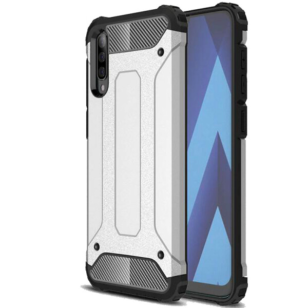 

Бронированный противоударный TPU+PC чехол Immortal для Samsung Galaxy A50 (A505F) / A50s / A30s Серебряный