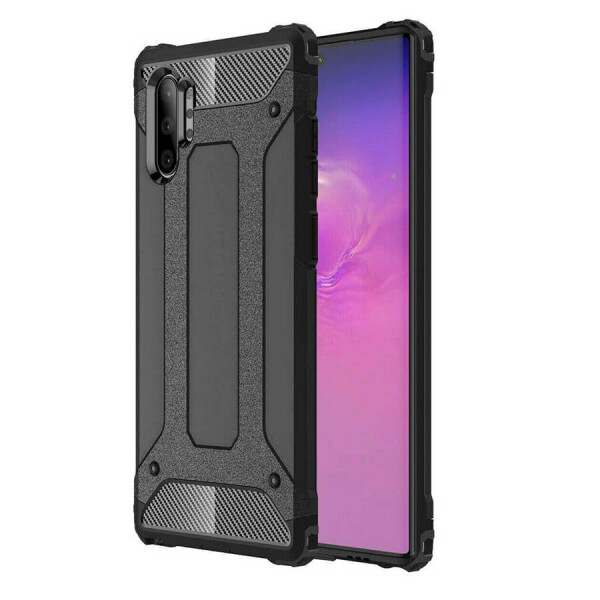 

Бронированный противоударный TPU+PC чехол Immortal для Samsung Galaxy Note 10 Plus Черный